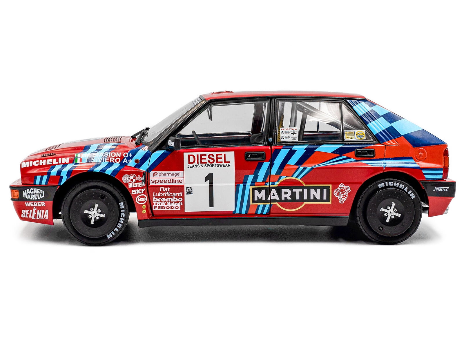 Lancia Delta HF Integrale #1 Winner "Rally Sanremo" (1989) "Competition" Series 1/18 Diecast Model Car by Solido
