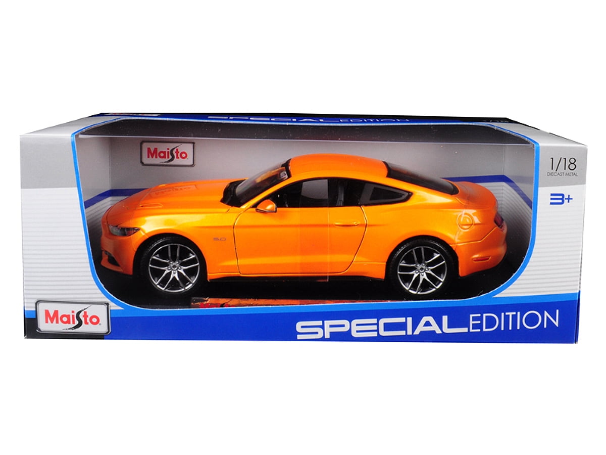 2015 Ford Mustang GT 5.0 Orange Metallic "Special Edition" 1/18 Diecast Model Car by Maisto
