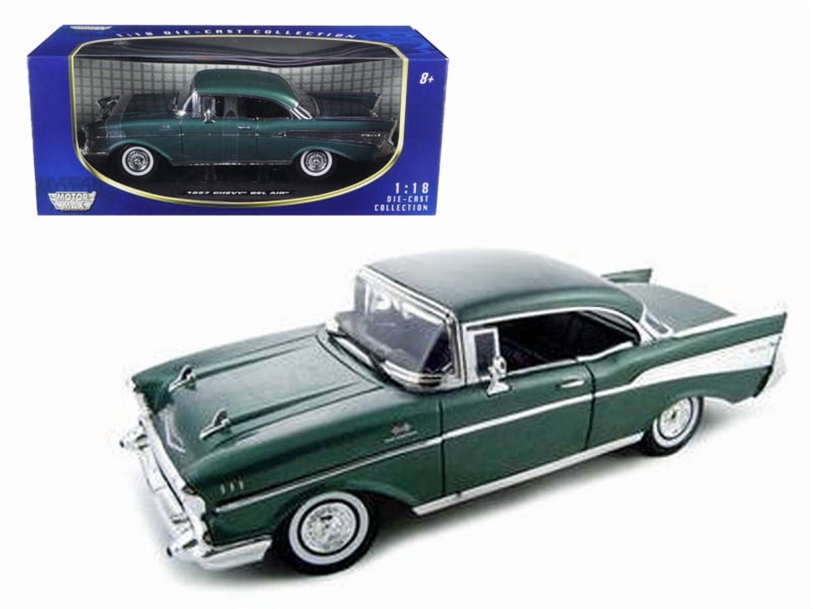1957 Chevrolet Bel Air Black \Timeless Classics\ 1/18 Diecast Model Car by Motormax