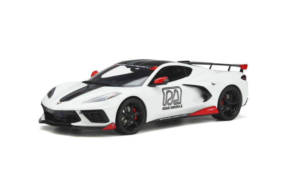 2020 Chevy Corvette C8 Stingray Official Pace Car, Artic White - GT Spirit GT370 - 1/18 scale Resin Model Toy Car