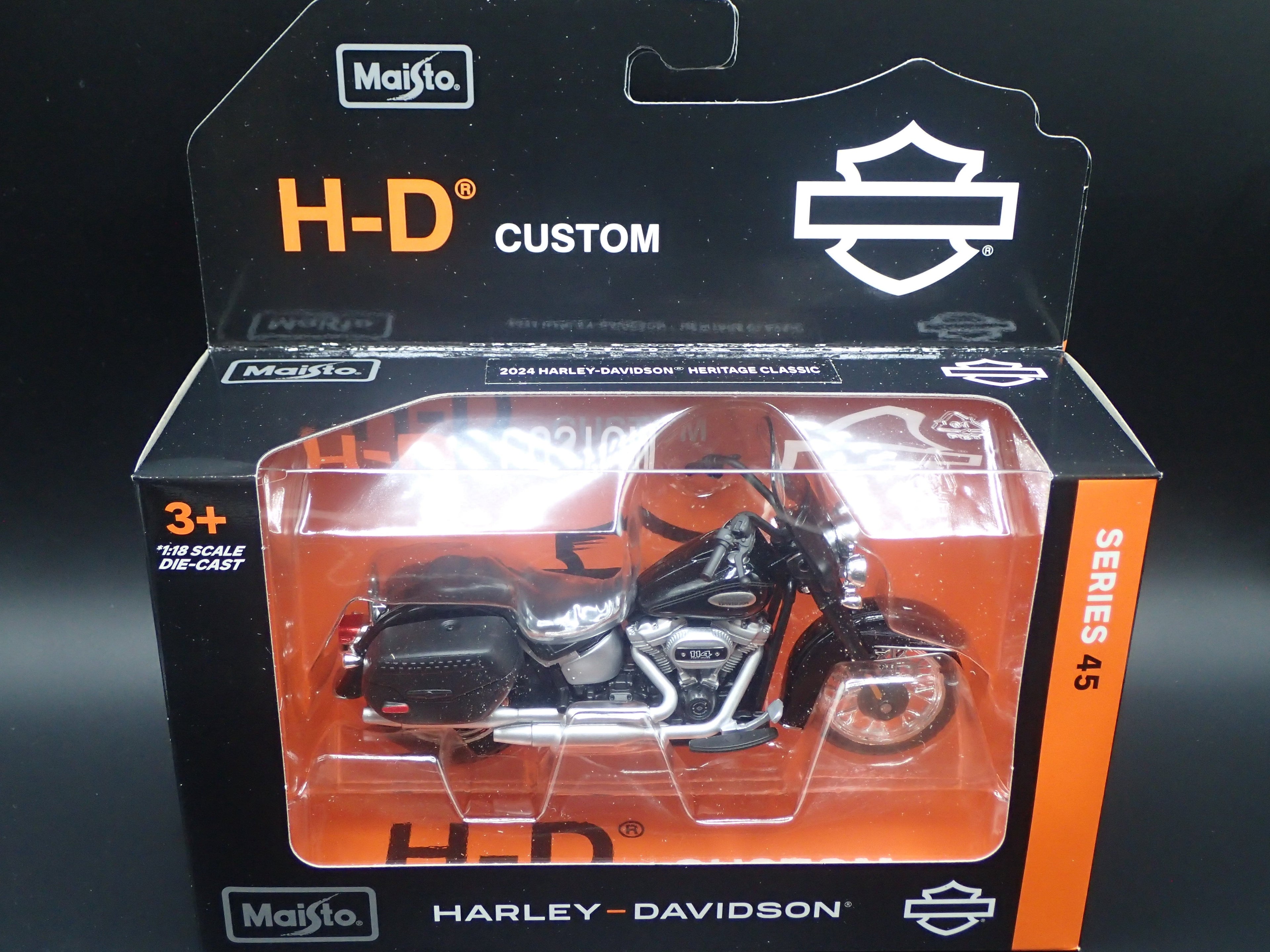 2024 HARLEY DAVIDSON HERITAGE CLASSIC MOTORCYCLE MAISTO SERIES 45 1/18 DIECAST