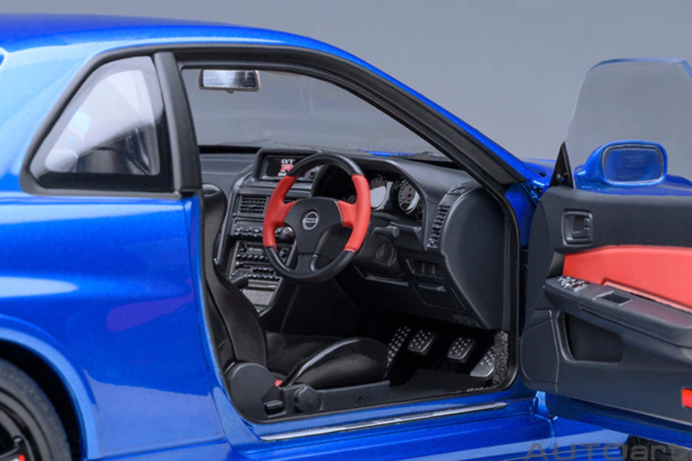 Nissan Skyline GT-R R34 Nismo Z-TUNE RHD (Right Hand Drive) Bayside Blue 1/18 Model Car by Autoart