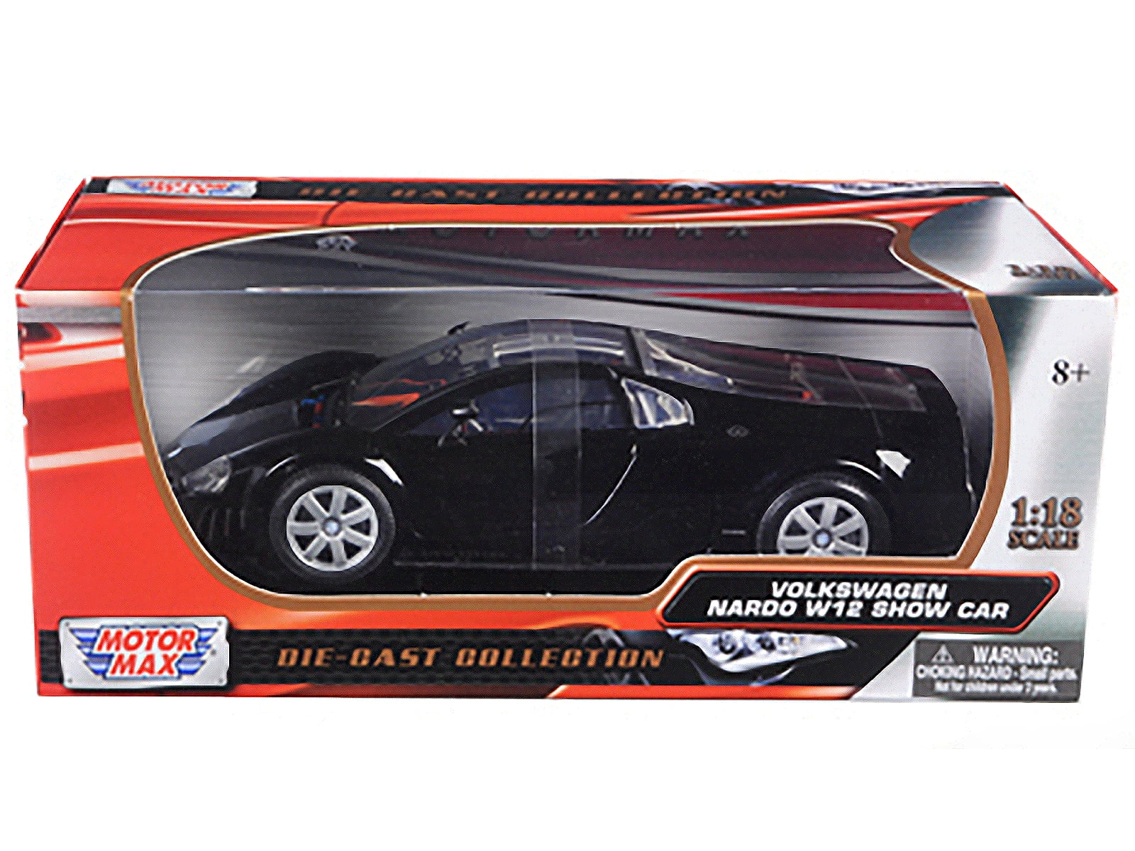 Volkswagen Nardo W12 Show Car Black 1/18 Diecast Model Car by Motormax
