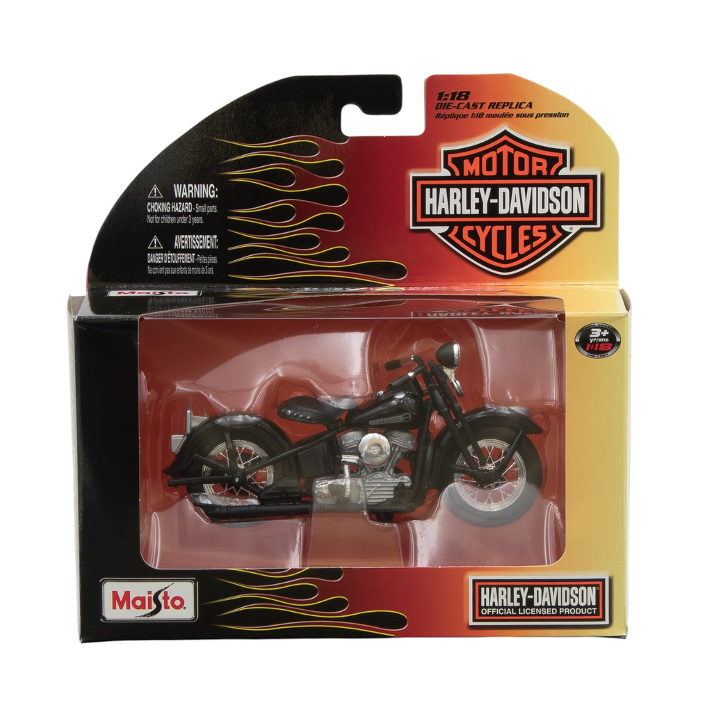 Maisto 1948 Harley-Davidson FL Panhead Motorcycle in Black & Silver 1:18 Diecast