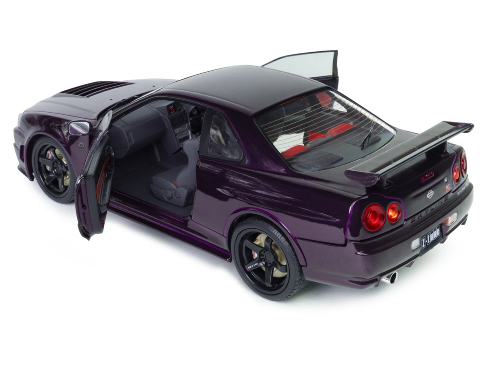 1999 Nissan Skyline GT-R (R34) Z-Tune RHD (Right Hand Drive) Midnight Purple Metallic 1/18 Diecast Model Car by Solido