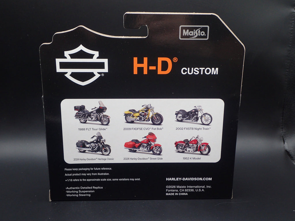 2009 09 FXDFSE CVO FAT BOB HARLEY DAVIDSON MOTORCYCLE MAISTO SERIES 45 1/18 BIKE