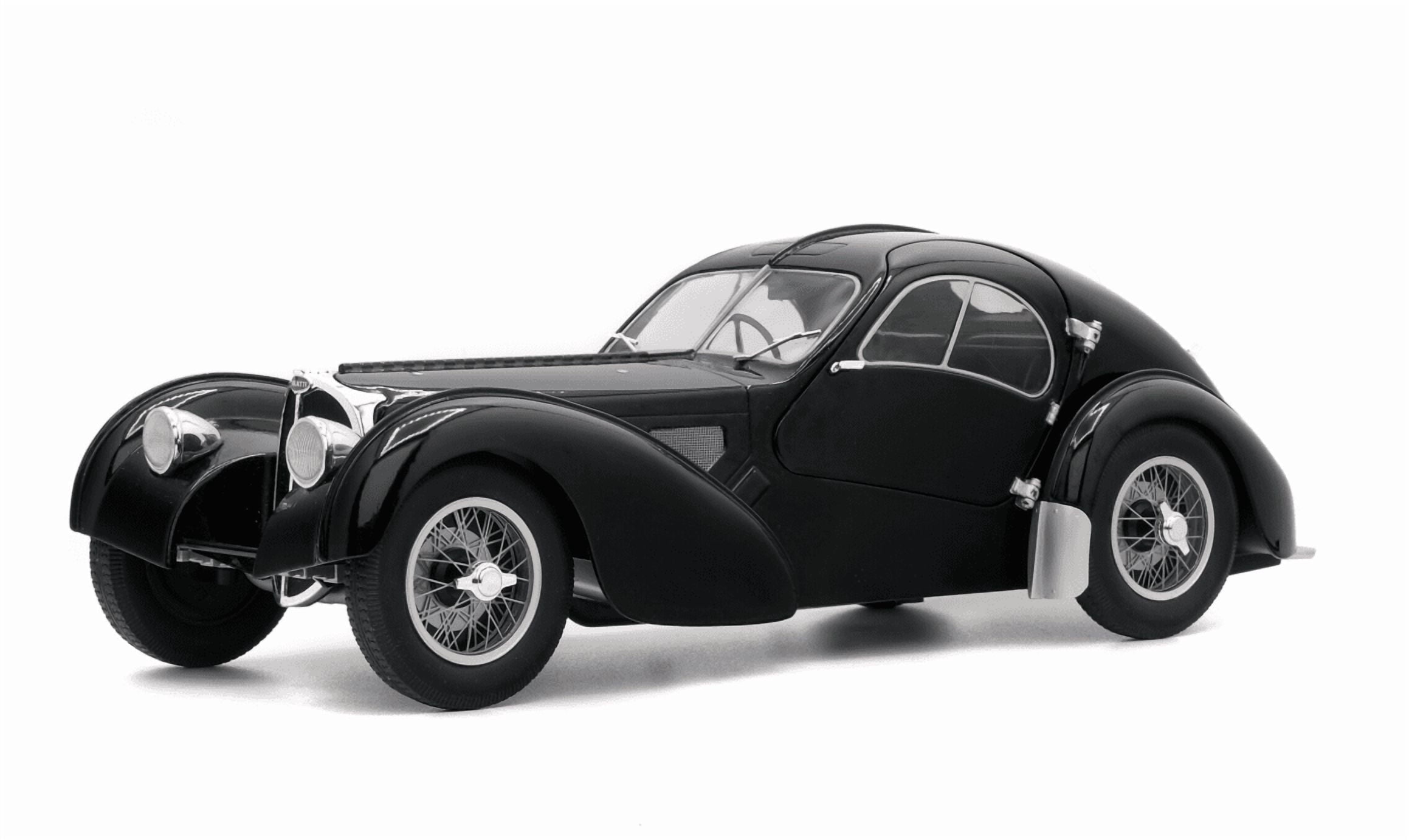 Solido 1:18 Scale 1937 Bugatti Type 57SC Atlantic â€?Diecast Model Car, Black