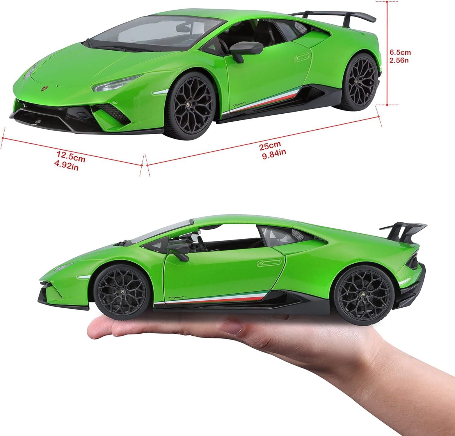 Lamborghini Huracan Performante Metallic Green 1/18 Diecast Model Car by Maisto