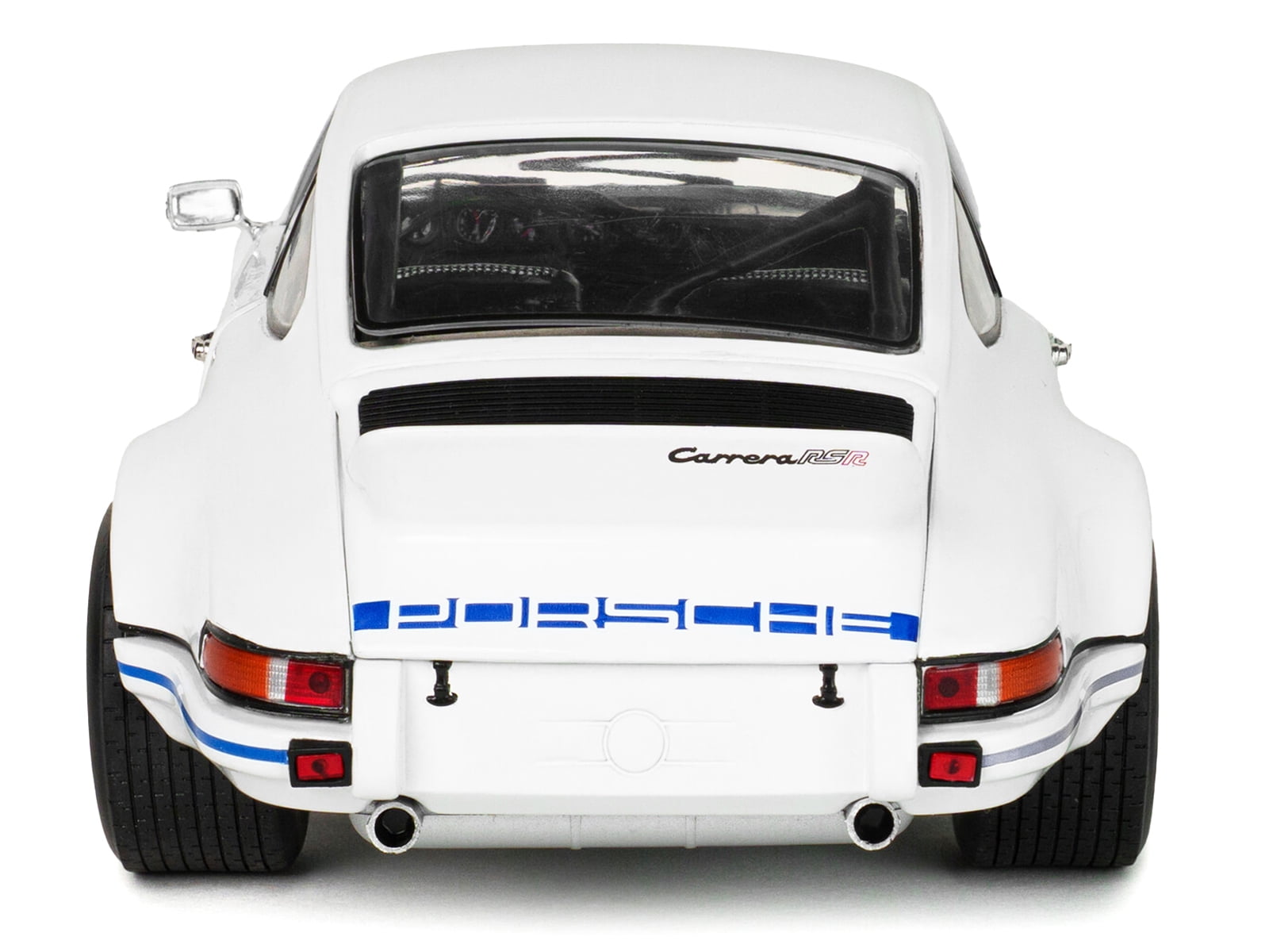 1973 Porsche 911 RSR Carrera White with Blue Stripes 1/18 Diecast Model Car by Solido