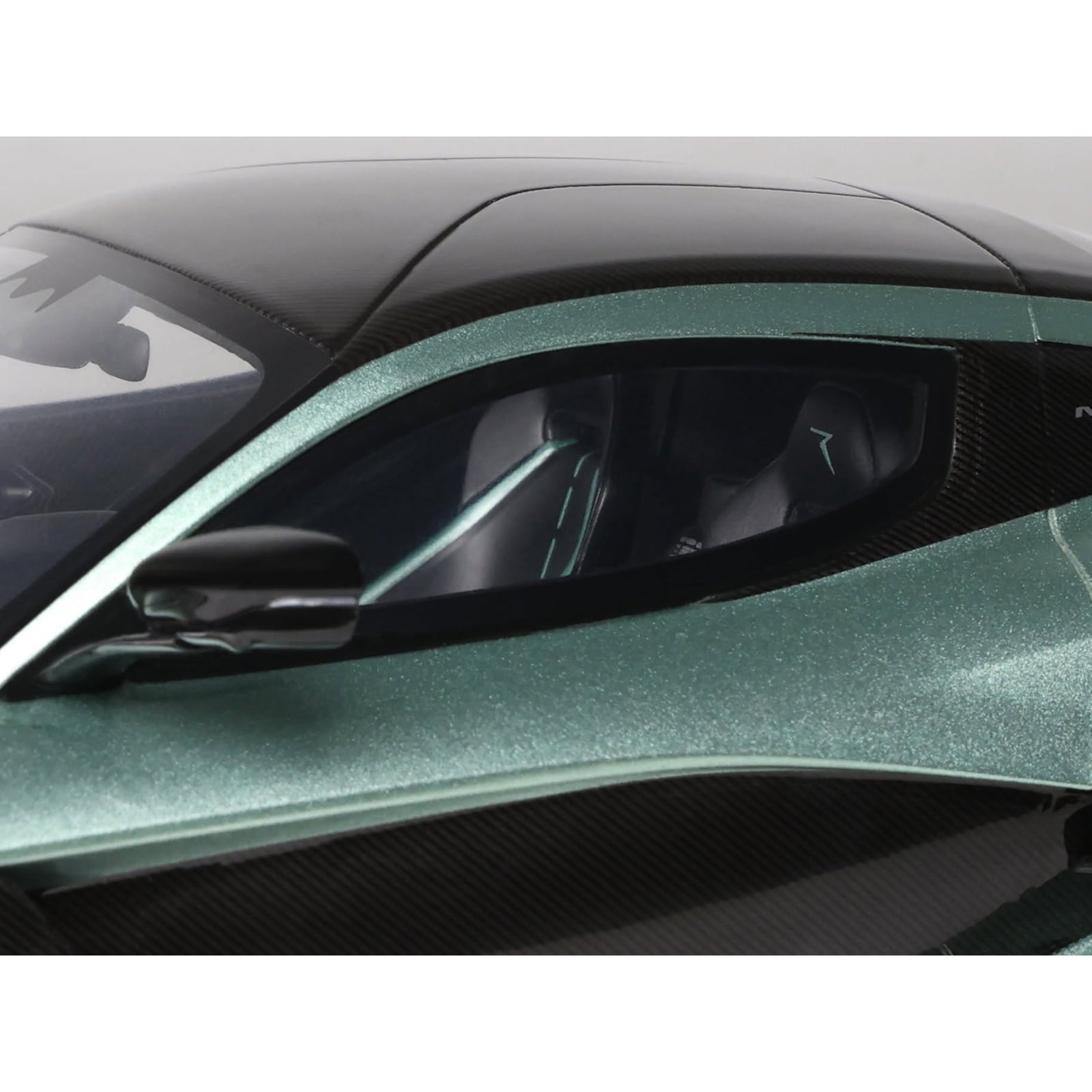 2024 Rimac Nevera R Green Metallic with Black Top 1/18 Model Car by GT Spirit