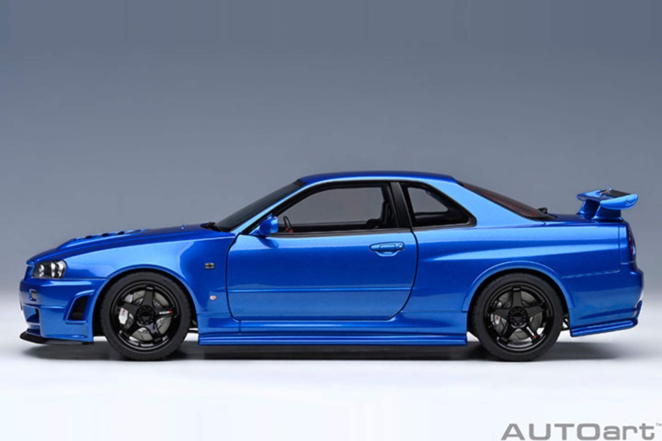 Nissan Skyline GT-R R34 Nismo Z-TUNE RHD (Right Hand Drive) Bayside Blue 1/18 Model Car by Autoart