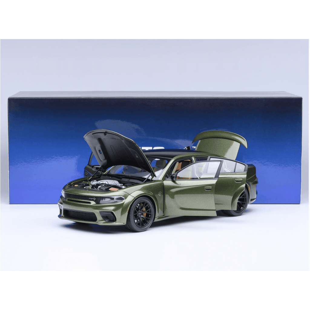 Dodge Charger SRT Hellcat Redeye F8 Green Metallic with Matt Black Top 1/18 Car Model by Autoart