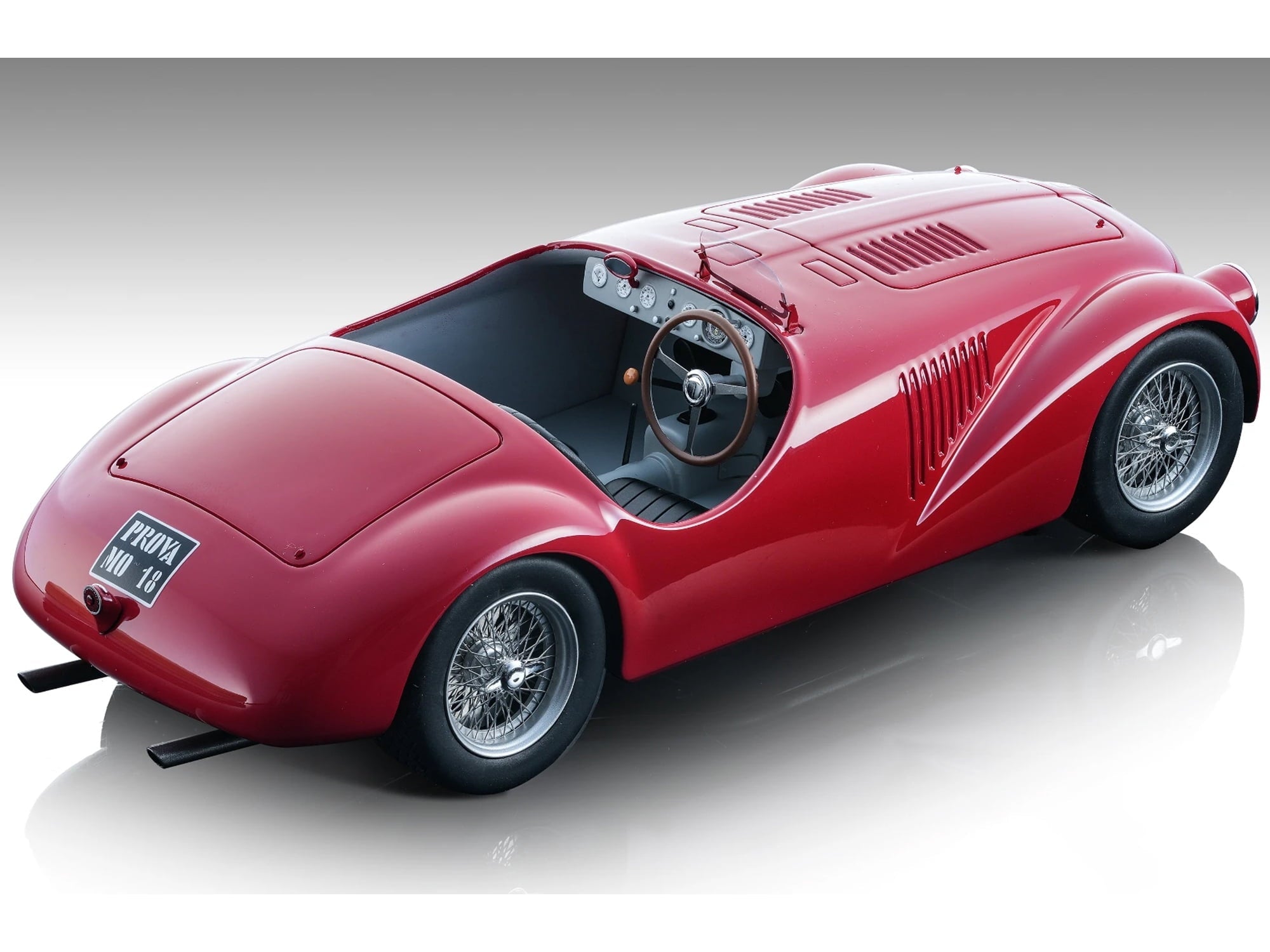 Ferrari 125S Rosso Corsa Red "Press Version" (1947) "Mythos Series" Limited Edition 1/18 Model Car by Tecnomodel