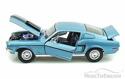 1968 Ford Mustang GT Cobra Jet, Blue - Maisto Special Edition 31167 - 1/18 Scale Diecast Model Toy Car