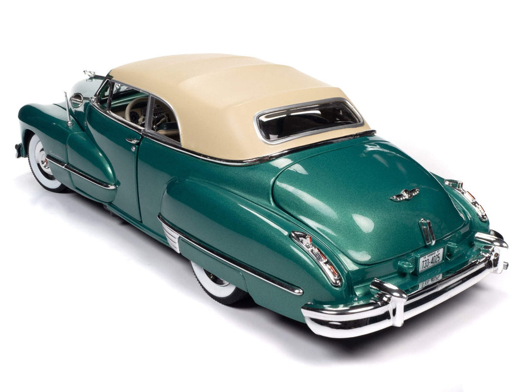 1947 Cadillac Series 62 Soft Top Ardsley Green Metallic with Tan Soft Top 1/18 Diecast Model Car by Auto World