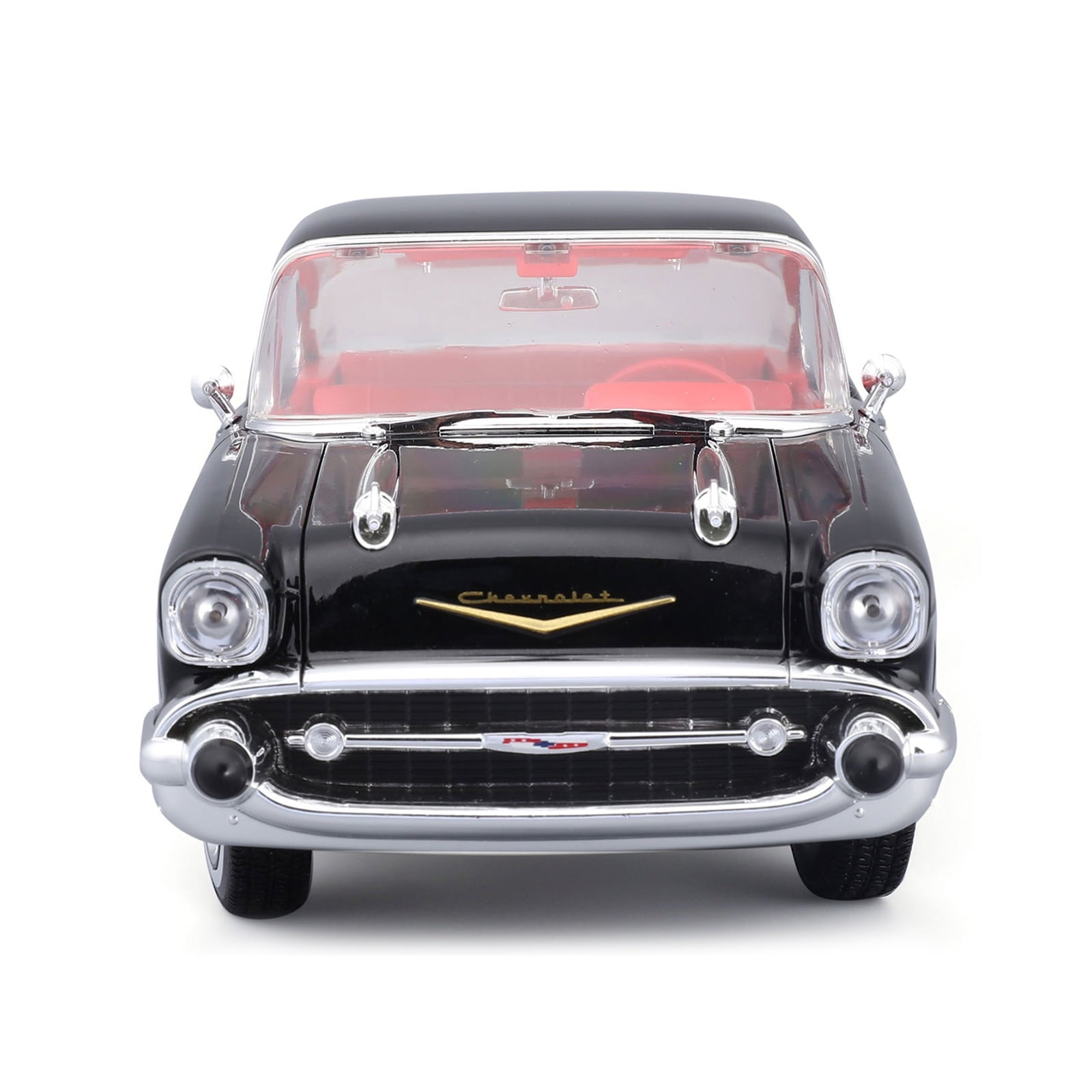 1957 Chevrolet Bel Air Coupe Black with Red Interior "Special Edition" Series 1/18 Diecast Model Car by Maisto â€?Adult Collectible