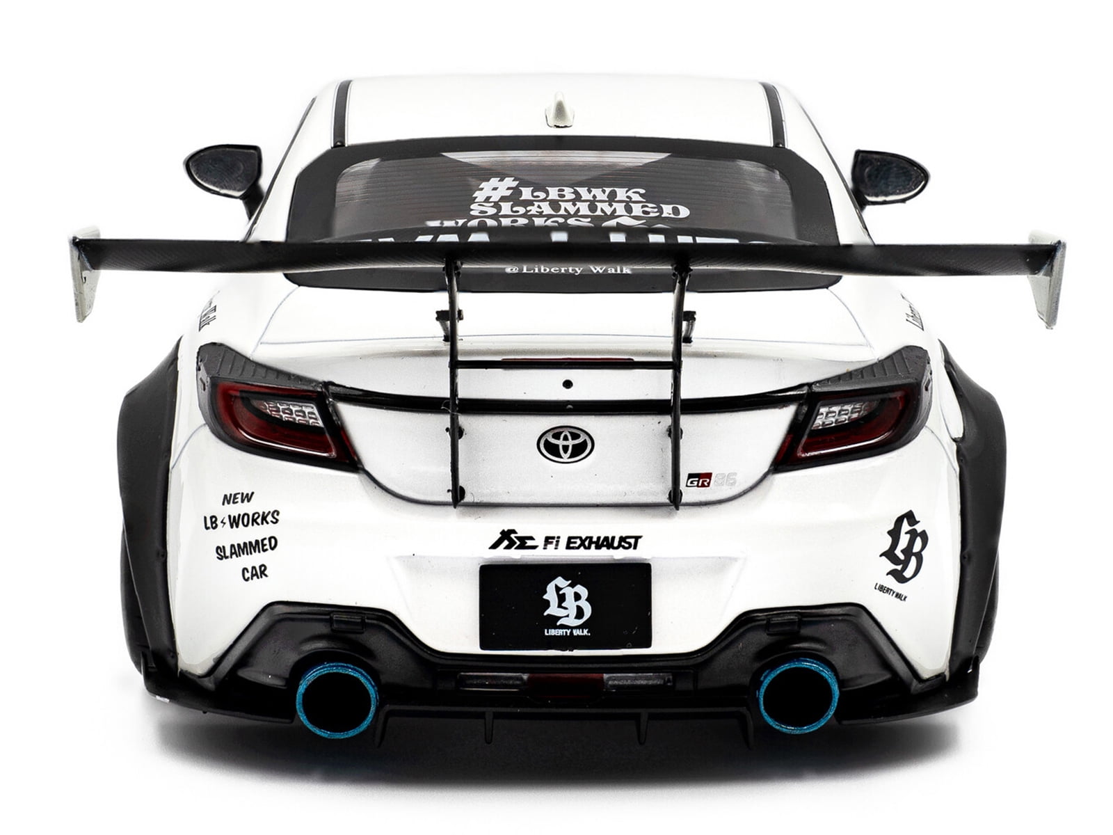 2024 Toyota GR86 w/Liberty Walk Body Kit, Pearl White - Solido S1813602 - 1/18 Scale Diecast Model Car
