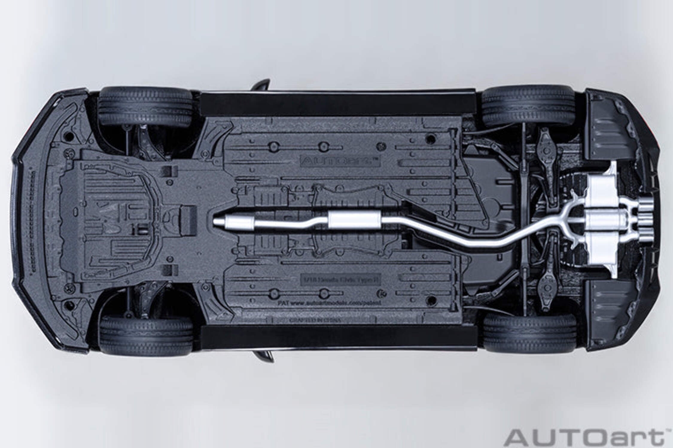 2021 Honda Civic Type R (FK8) RHD (Right Hand Drive) Crystal Black Pearl 1/18 Model Car by Autoart