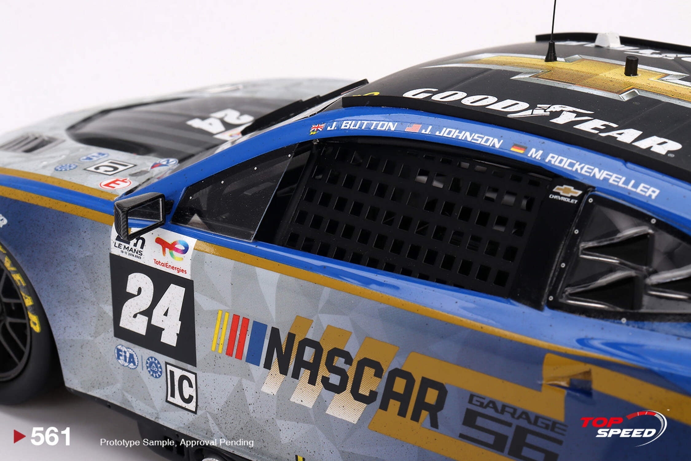 Chevrolet Camaro ZL1 #24 (Weathered Version) "Hendrick Motorsports" Innovative "24 Hrs Le Mans" 2023 1/18 Model Car by Top Speed