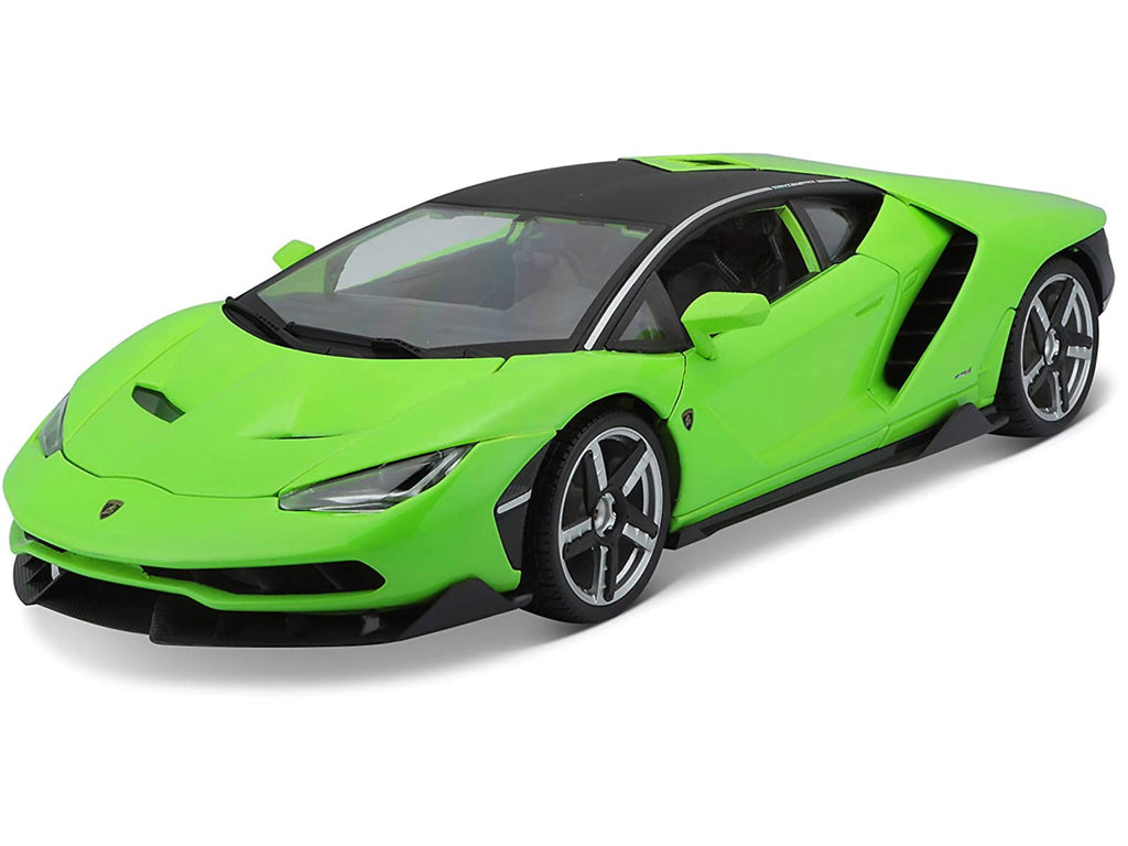 Lamborghini Centenario Lime Green with Matt Black Top 1/18 Diecast Model Car by Maisto