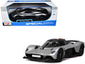Aston Martin Valkyrie Silver Metallic with Matt Black Top "Special Edition" Series 1/18 Die Cast Model Car by Maisto