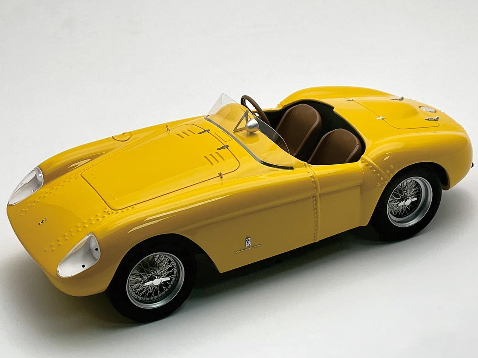 Ferrari 500 Mondial "Press Version 1956" Giallo Modena Yellow "Mythos Series" w/Case Ltd Ed 1/18 Model Car by Tecnomodel.