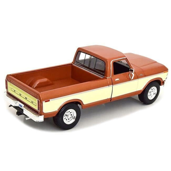 1979 Ford F-150 Ranger Pickup Truck Brown Metallic and Cream Special Edition 1/18 Diecast Model Car by Maisto