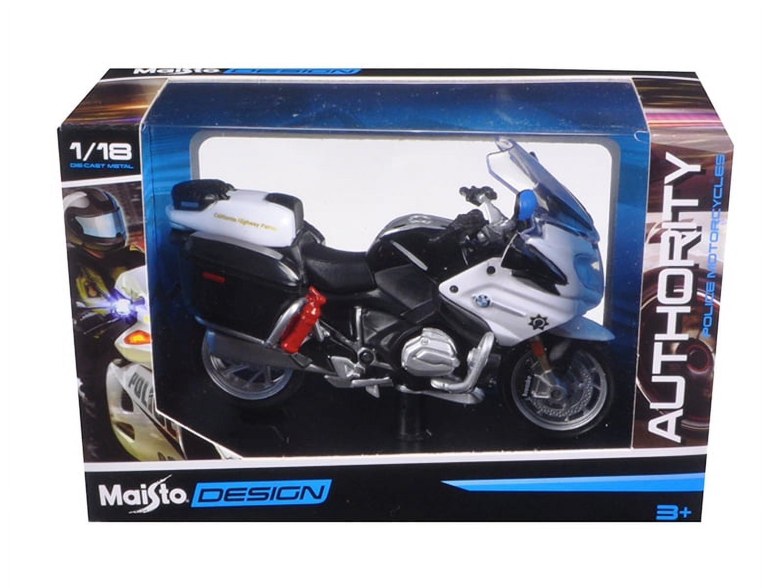 Maisto 4.5" BMW R 1200 RT CHP AUTHORITY POLICE MOTORCYCLE DIECAST MODEL 1:18
