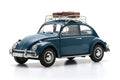 Schuco 1963 Volkswagen Beetle w/ Roof Rack Blue Teal 1:18