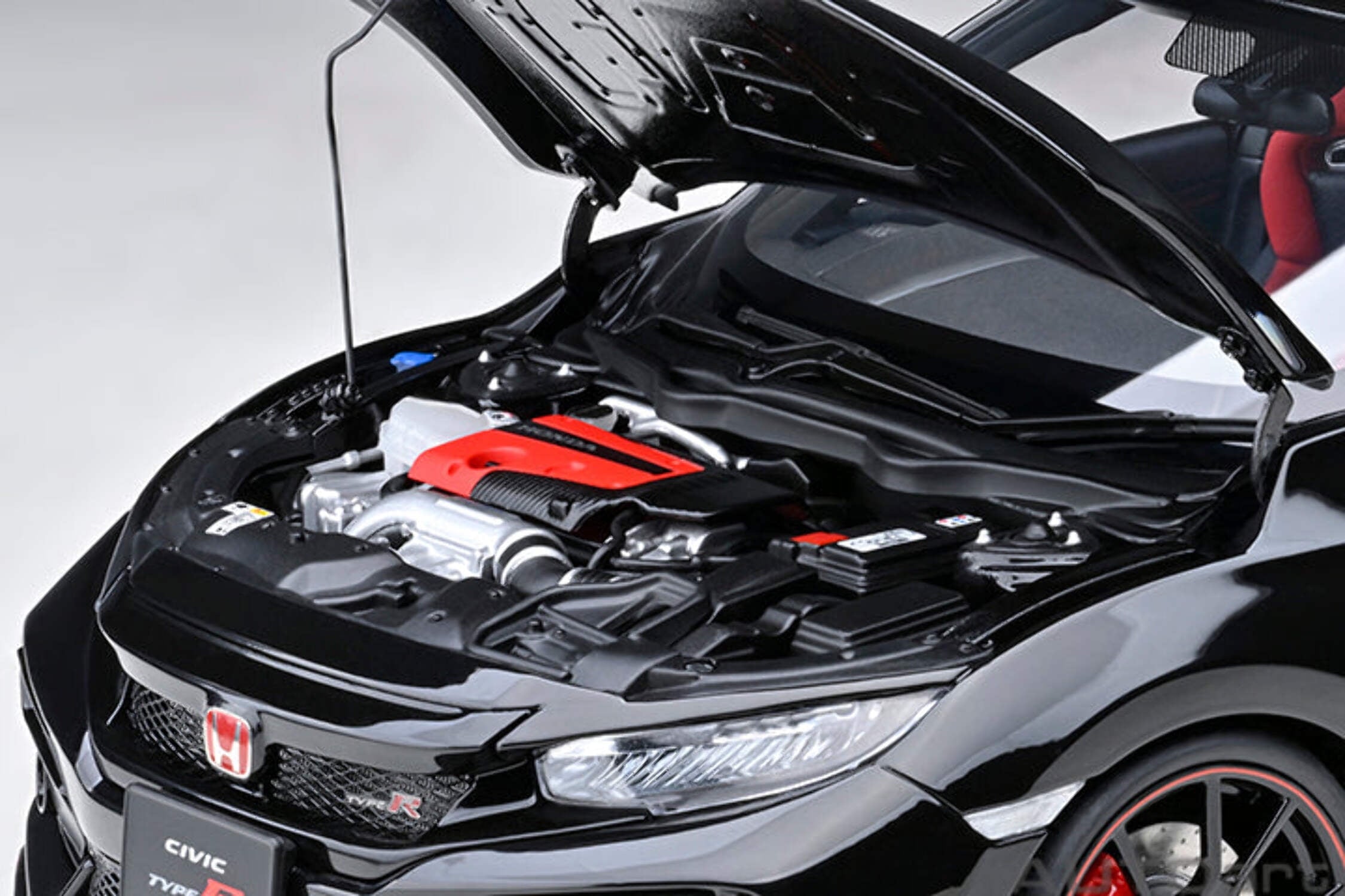 2021 Honda Civic Type R (FK8) RHD (Right Hand Drive) Crystal Black Pearl 1/18 Model Car by Autoart