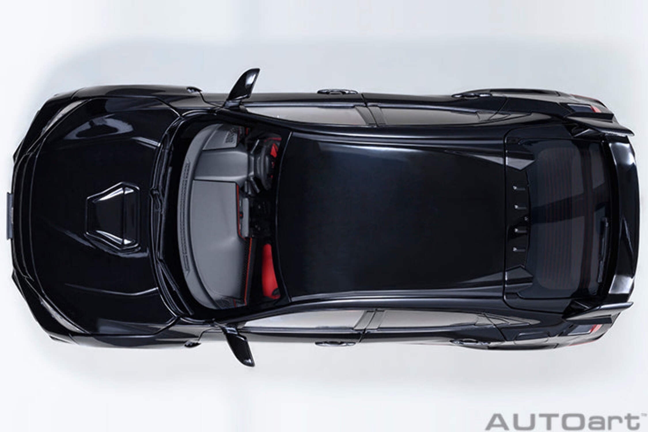 2021 Honda Civic Type R (FK8) RHD (Right Hand Drive) Crystal Black Pearl 1/18 Model Car by Autoart