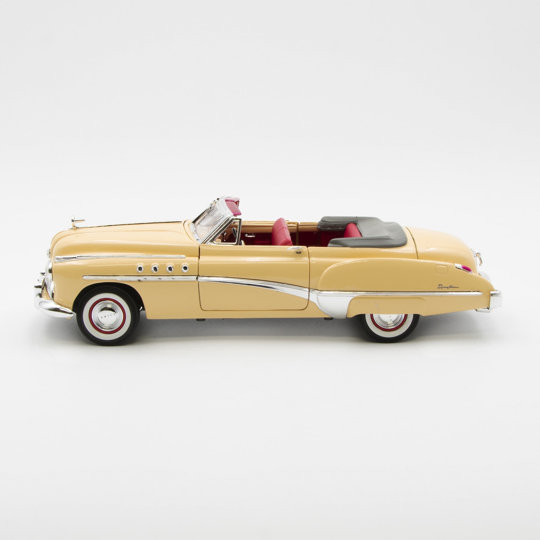 1949 Buick Roadmaster Cream with Red Interior 1/18 Diecast Model Car by Motormax