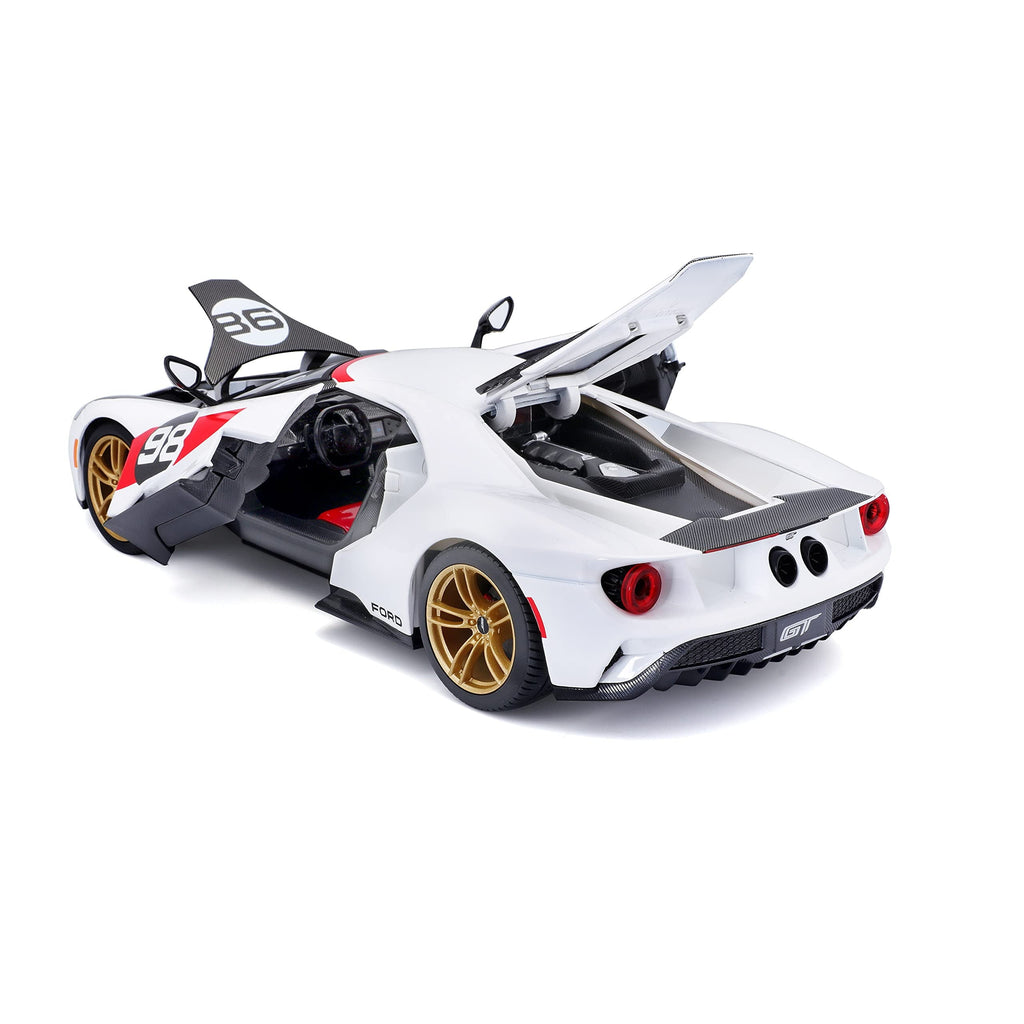 1:18 Scale Special Edition Diecast 2021 Ford GT #98 White Heritage Play Vehicle
