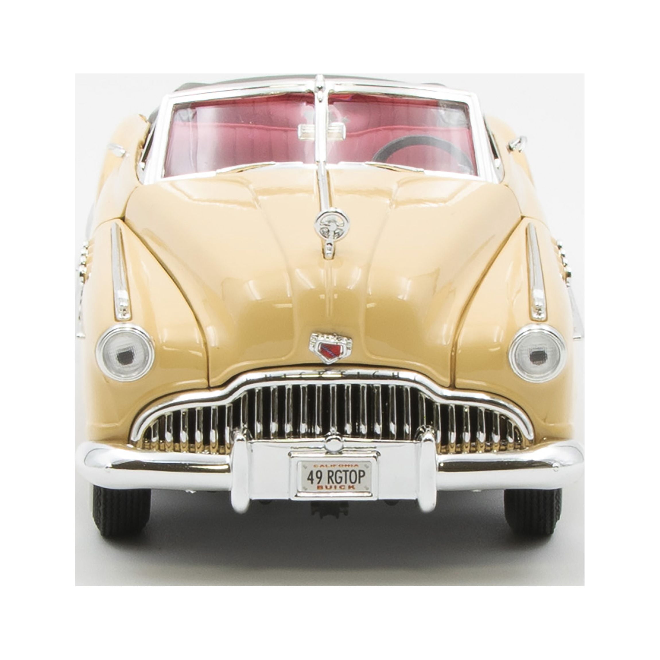 1949 Buick Roadmaster Cream with Red Interior 1/18 Diecast Model Car by Motormax