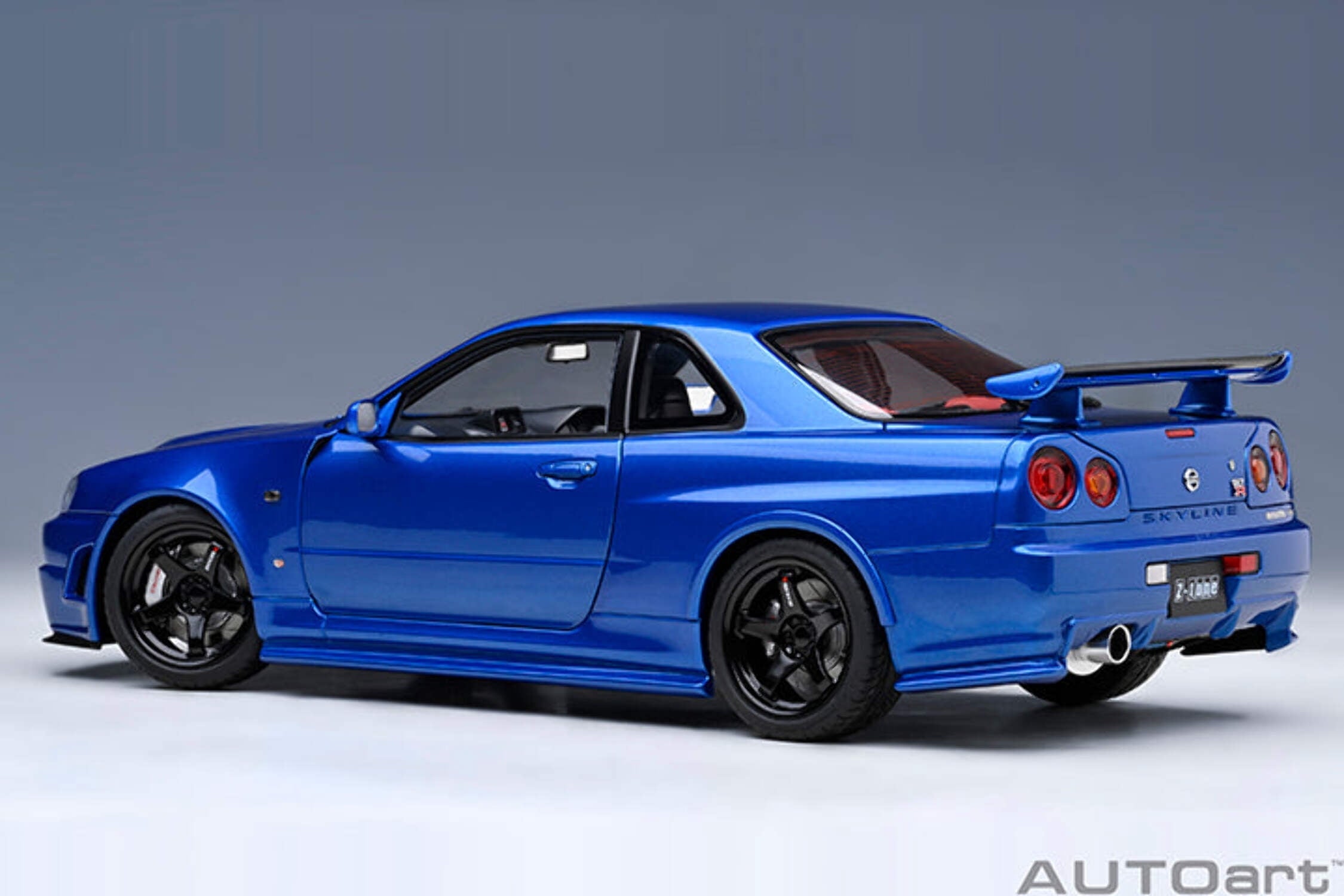 Nissan Skyline GT-R R34 Nismo Z-TUNE RHD (Right Hand Drive) Bayside Blue 1/18 Model Car by Autoart