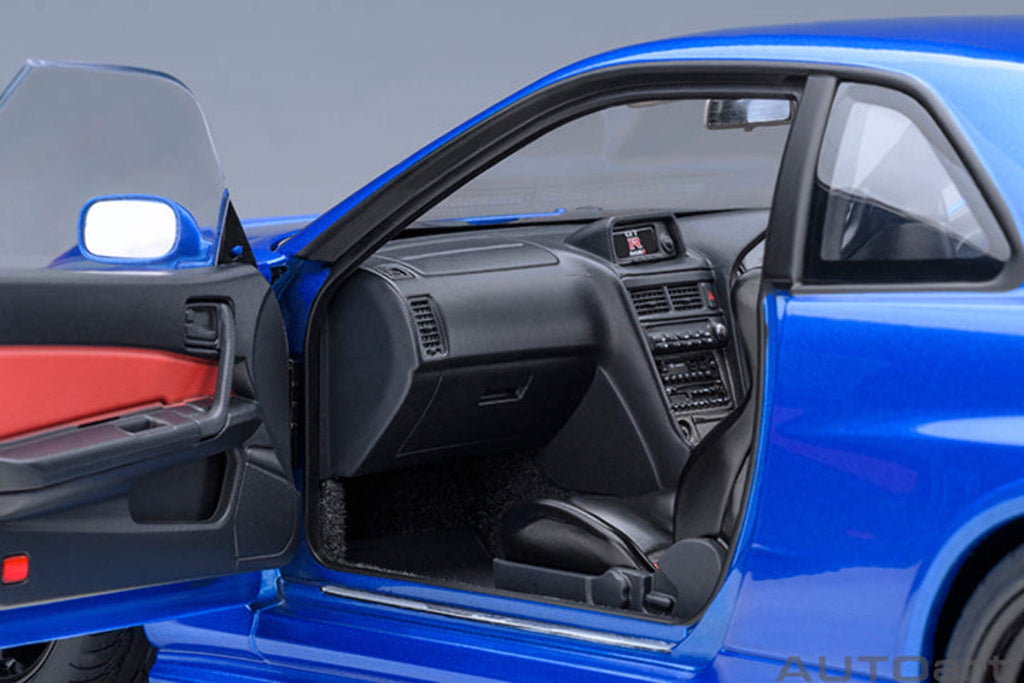 Nissan Skyline GT-R R34 Nismo Z-TUNE RHD (Right Hand Drive) Bayside Blue 1/18 Model Car by Autoart