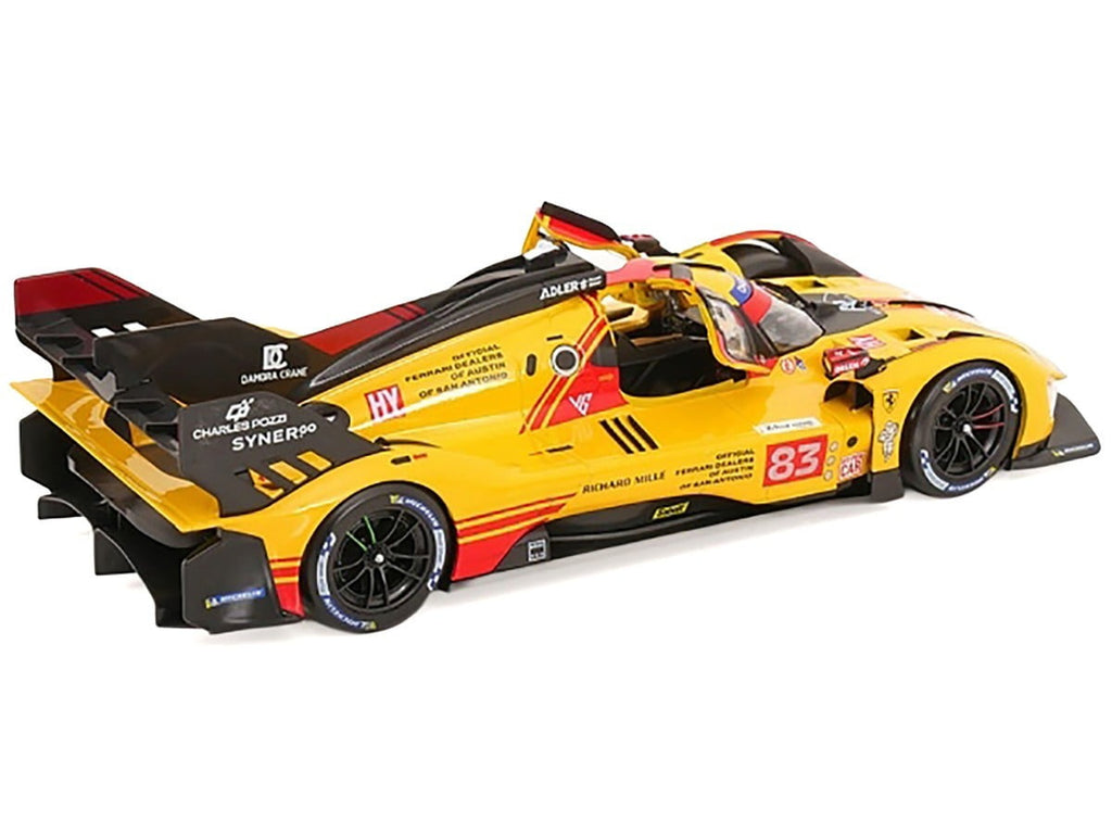 1/18 Bburago Ferrari Racing Ferrari 499P #83 Diecast Model Car Yellow 18-16304