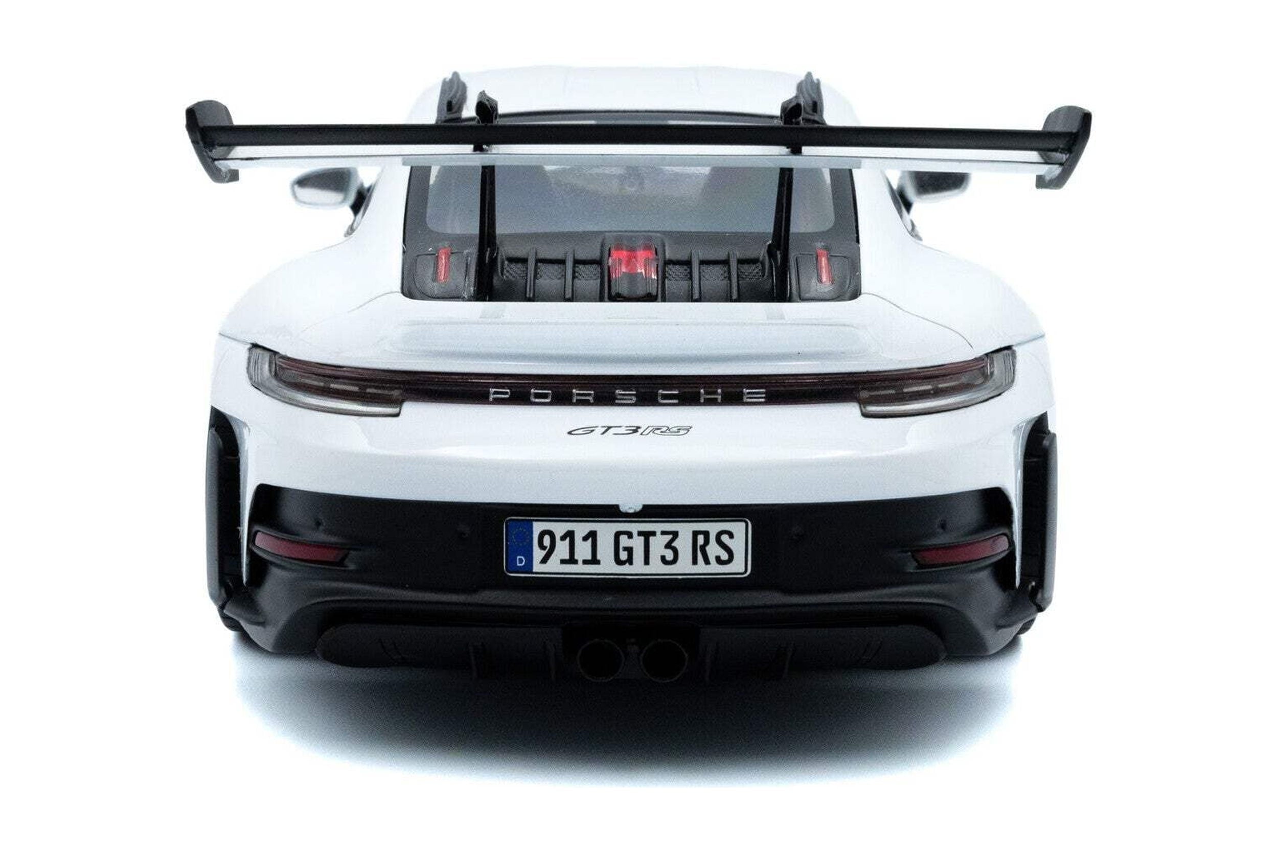 Solido 2024 Porsche 911 992 GT3 RS White w/ Indigo Blue Wheels and Deco 1:18