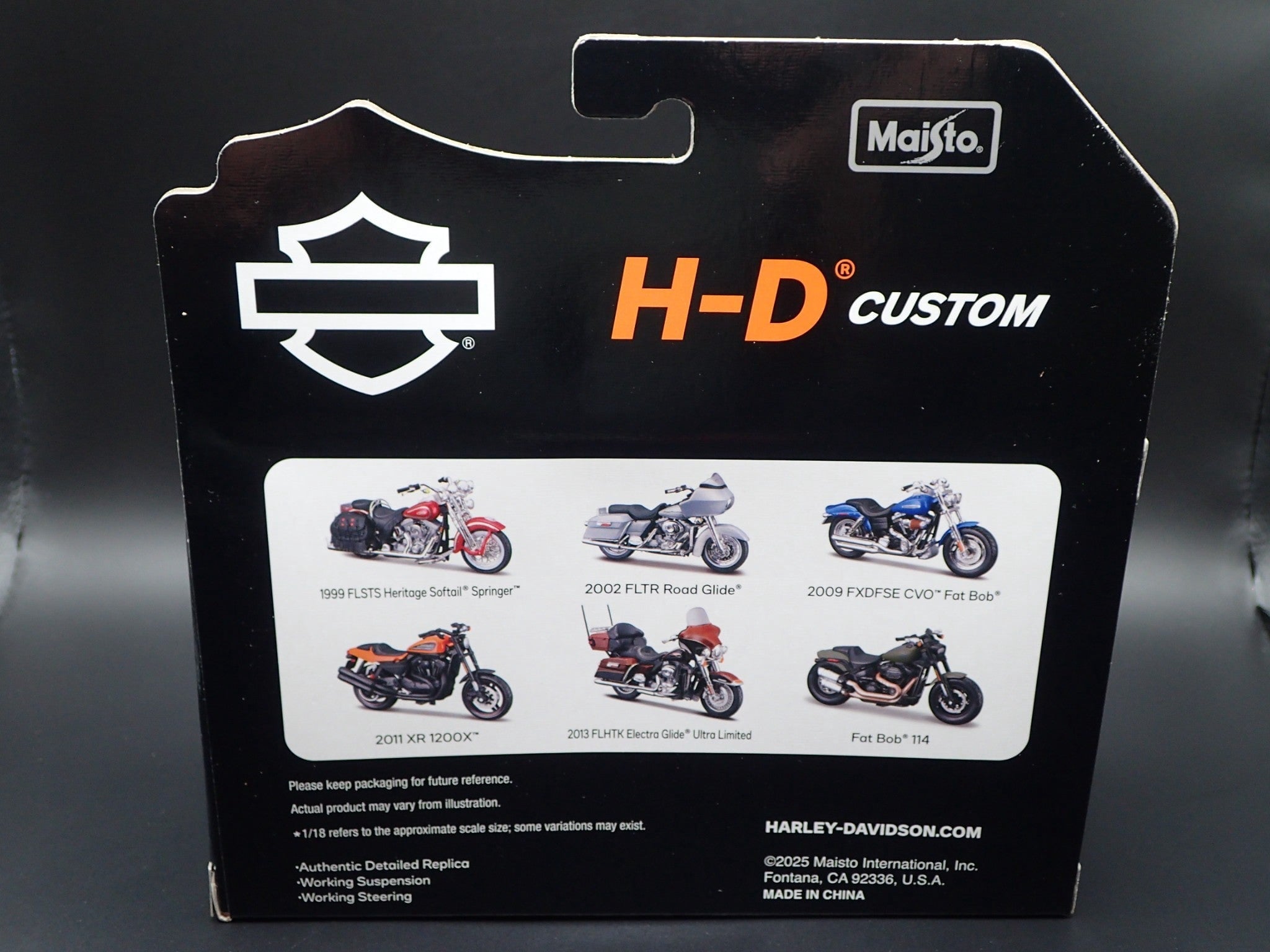 FAT BOB 114 HARLEY DAVIDSON MOTORCYCLE MAISTO SERIES 42 1/18 DIECAST MODEL BIKE