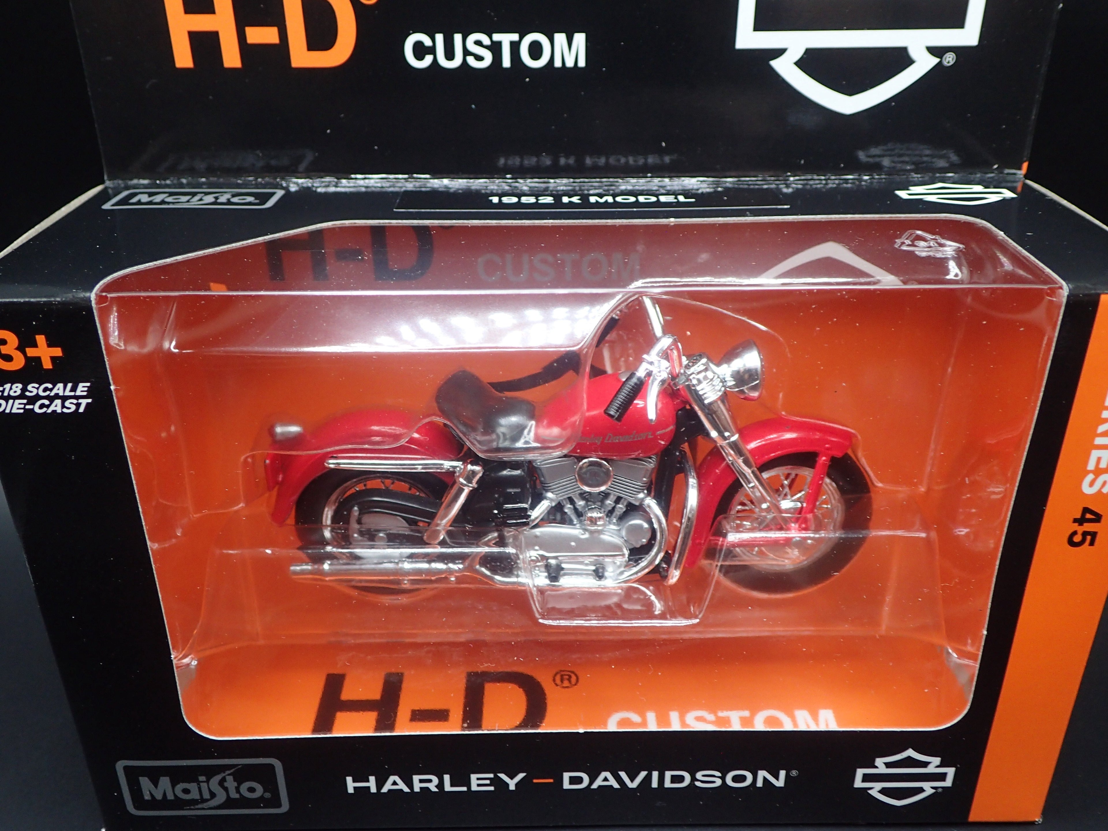 1952 52 K MODEL HARLEY DAVIDSON MOTORCYCLE MAISTO SERIES 45 1/18 MODEL BIKE