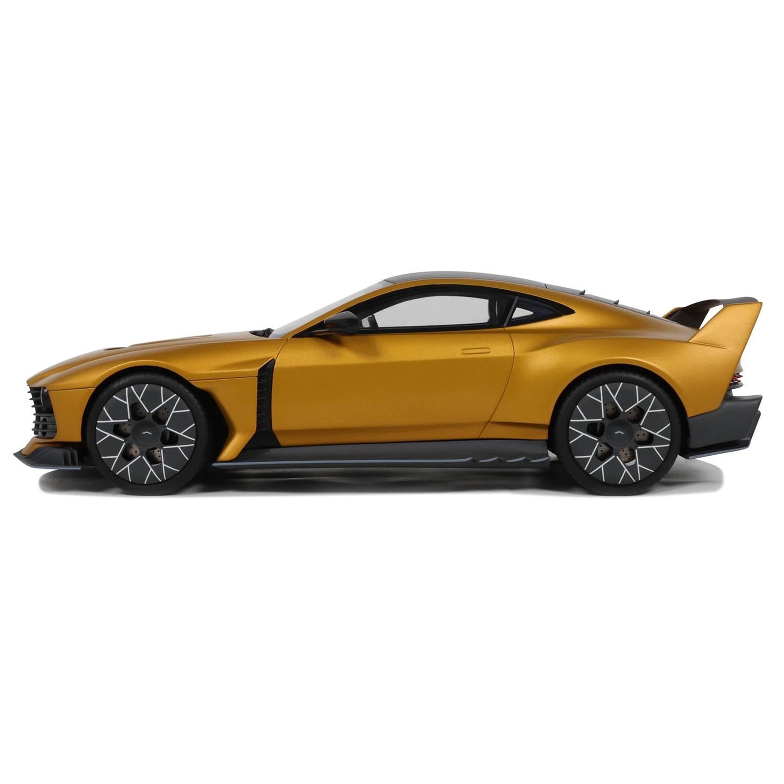2024 Aston Martin Valiant Auric Gold Metallic with Black Top 1/18 Model Car by GT Spirit