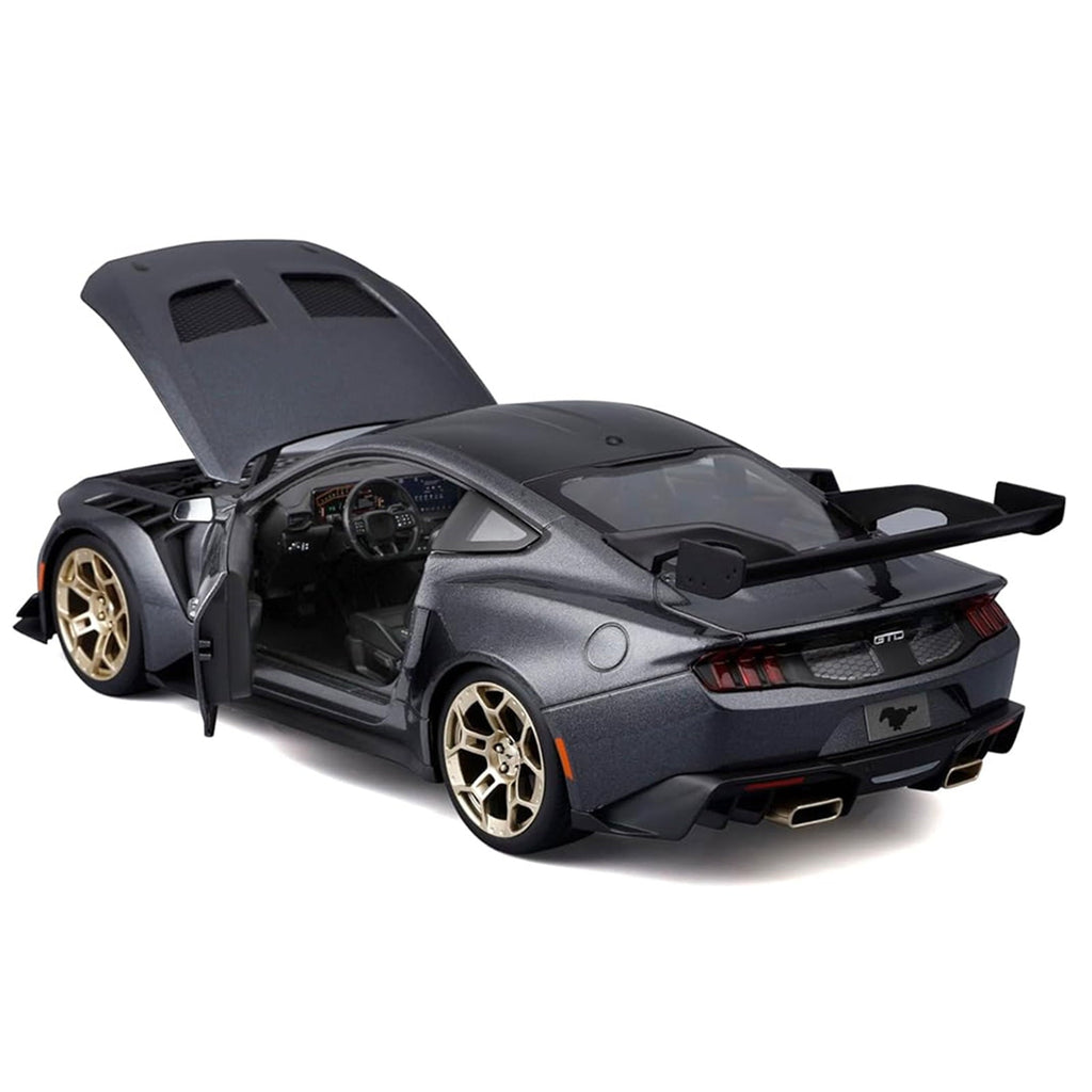 2025 Ford Mustang GTD Dark Gray Metallic with Black Top "Special Edition" Series 1/18 Diecast Model Car by Maisto