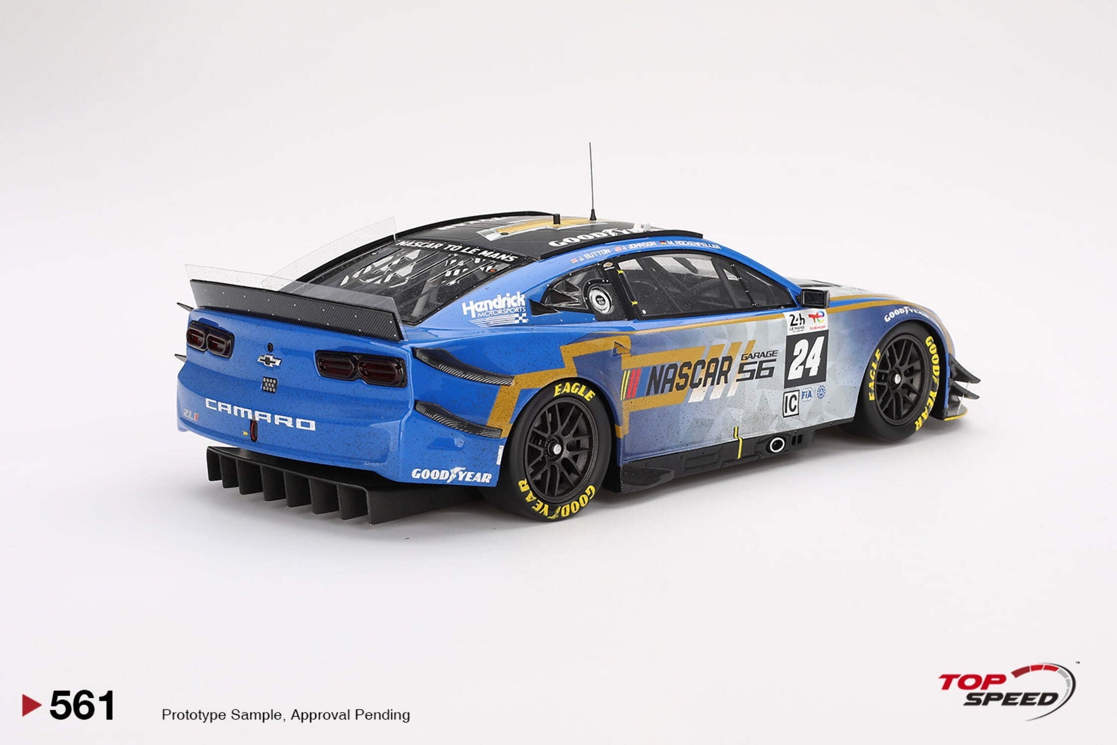Chevrolet Camaro ZL1 #24 (Weathered Version) "Hendrick Motorsports" Innovative "24 Hrs Le Mans" 2023 1/18 Model Car by Top Speed